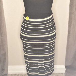 Rachel Roy, Pinstrip Midi Skirt, Glitter